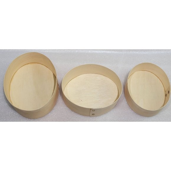 Lynn Gates Nesting Box Set of 3 Oval Painted Toys Doll Rocking Horse Jack in Box - Picture 3 of 8